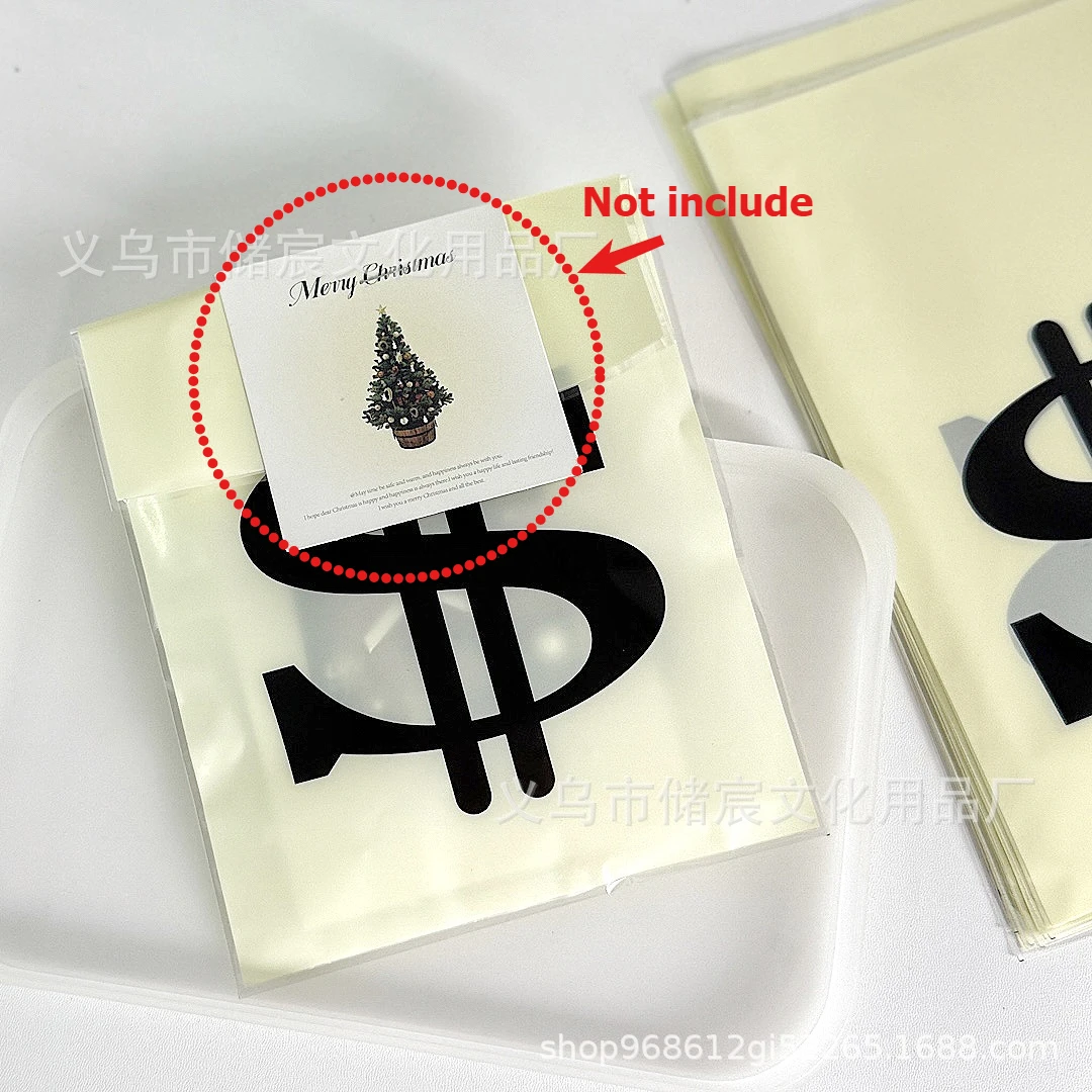 10Pcs INS Creative Dollar Sign Flat Pocket Kpop 3-inch Photo Card DIY Decor Packing Bag Girl Selling Card Gift Shipping Mailer