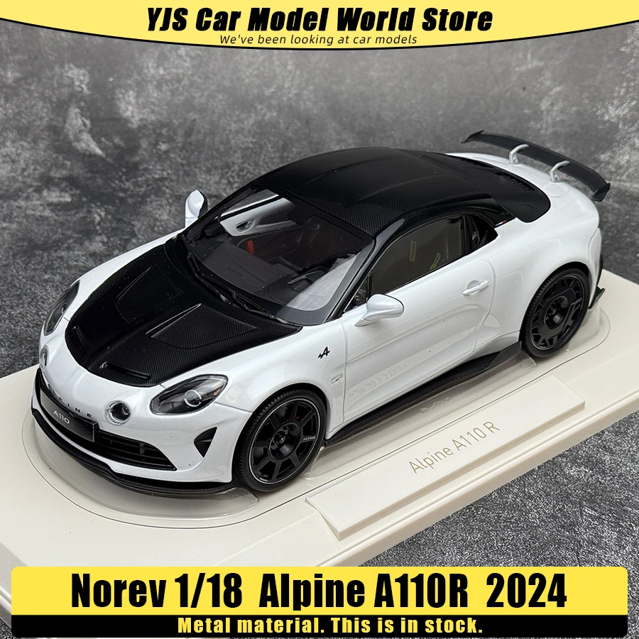 

NOREV diecast models 1:18 Scale Alpine A110R 2024 Car model holiday gift collection Static decorative figurine