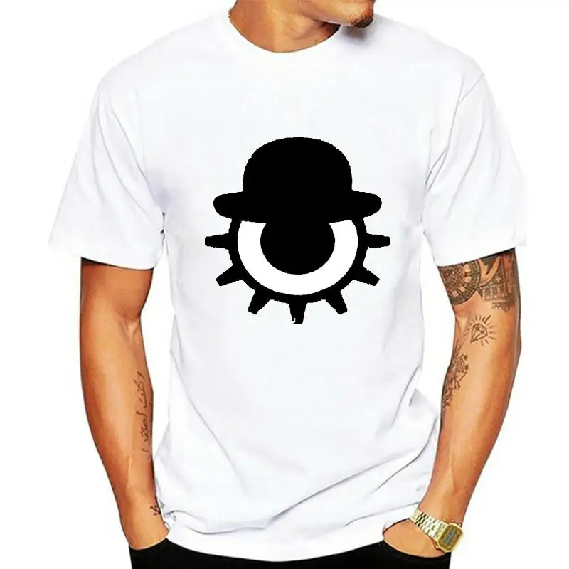 A CLOCKWORK ORANGE T shirt Stanley Kubrick Eye and Bowler Hat Design Cult Classic Film Screen Printed Small XL