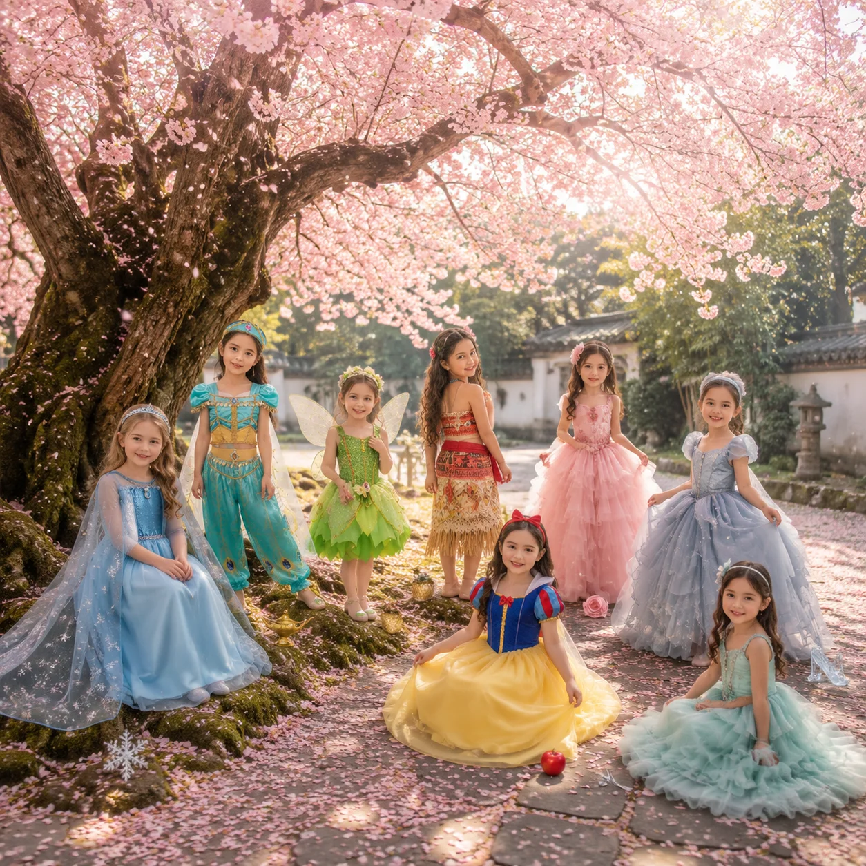 

Little Girls Princess Dress Cinderella Snow White Aurora Rapunzel for Halloween Birthday Cosplay Costume Kids 2-8Y Vestido