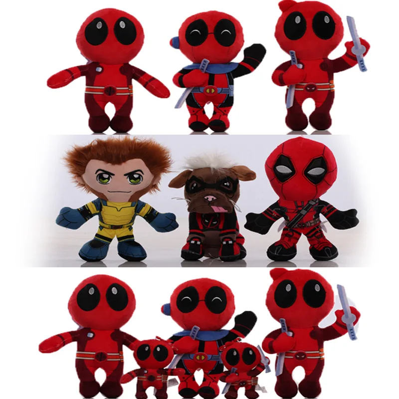 New Marvel Deadpool Anime Toys Cartoon Action Figures Ornament Soft Pillow Dolls Kawaii Decor Kids Birthday Gifts Xmas Present