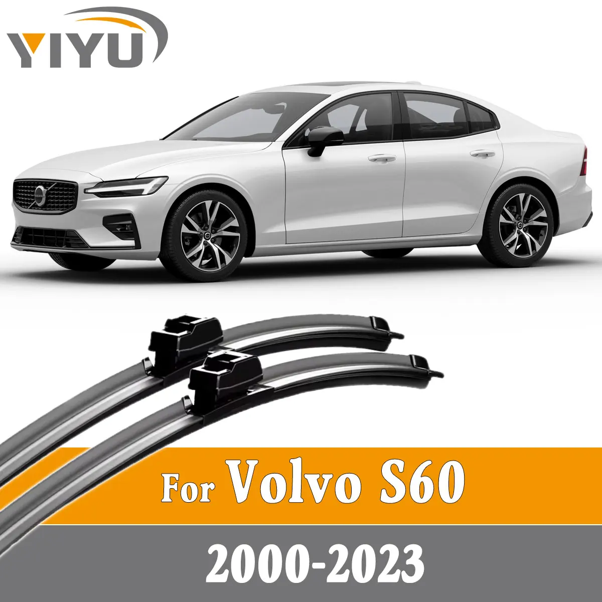 2 Stück Auto-Frontscheibenwischer für Volvo S60 2000–2023, Windschutzscheiben-Fensterbürsten, Zubehör