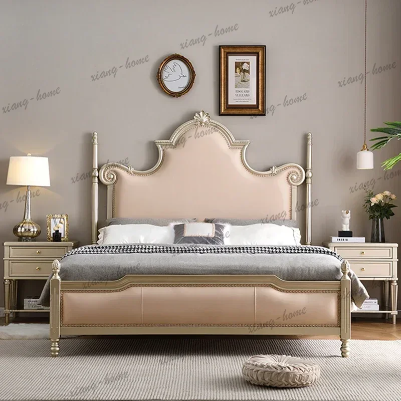FG 180X200cm Double Bed Headboard Full Marriage Bedrooms Complete Bedroom Furniture Queen Beds On Offer Nordic Luxury French Fra