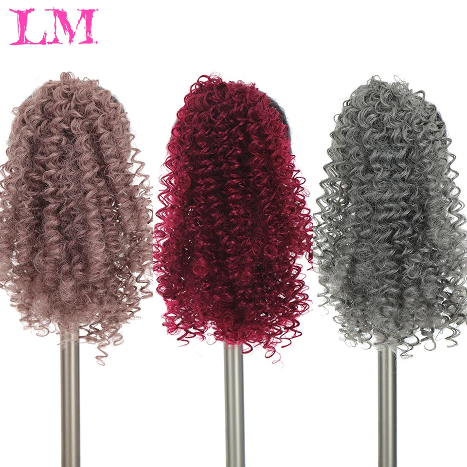 Extension Capillaire Synthétique Afro Crépue Bouclée, Queue de Cheval Bouffante avec réinitialisation, Proximité