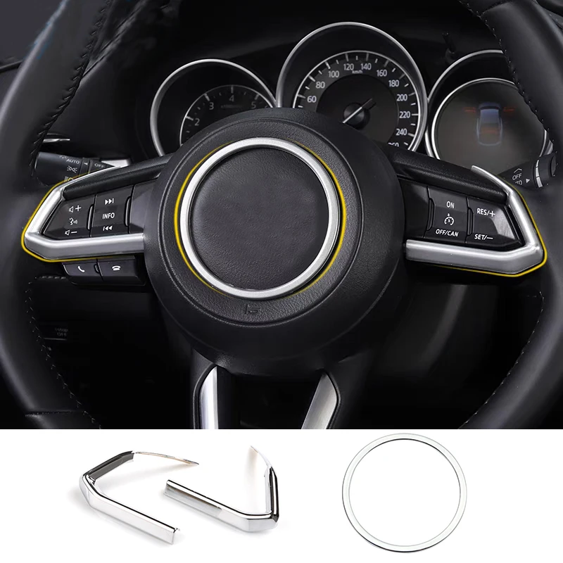 Para Mazda 2 3 6 CX3 CX-3 CX-5 CX5 CX7 CX9 Axela Atenza 2017 2018 2019 cubierta de Panel de botones para volante de coche accesorios embellecedores