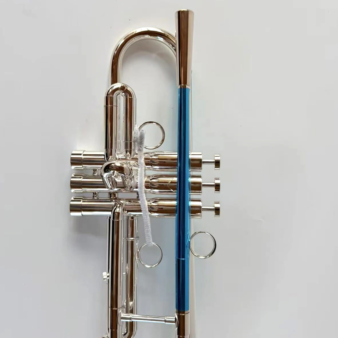 Reversed Leadpipe Design Silver Plated Body and Slide Tube Professional Trumpet with Heavy Caps