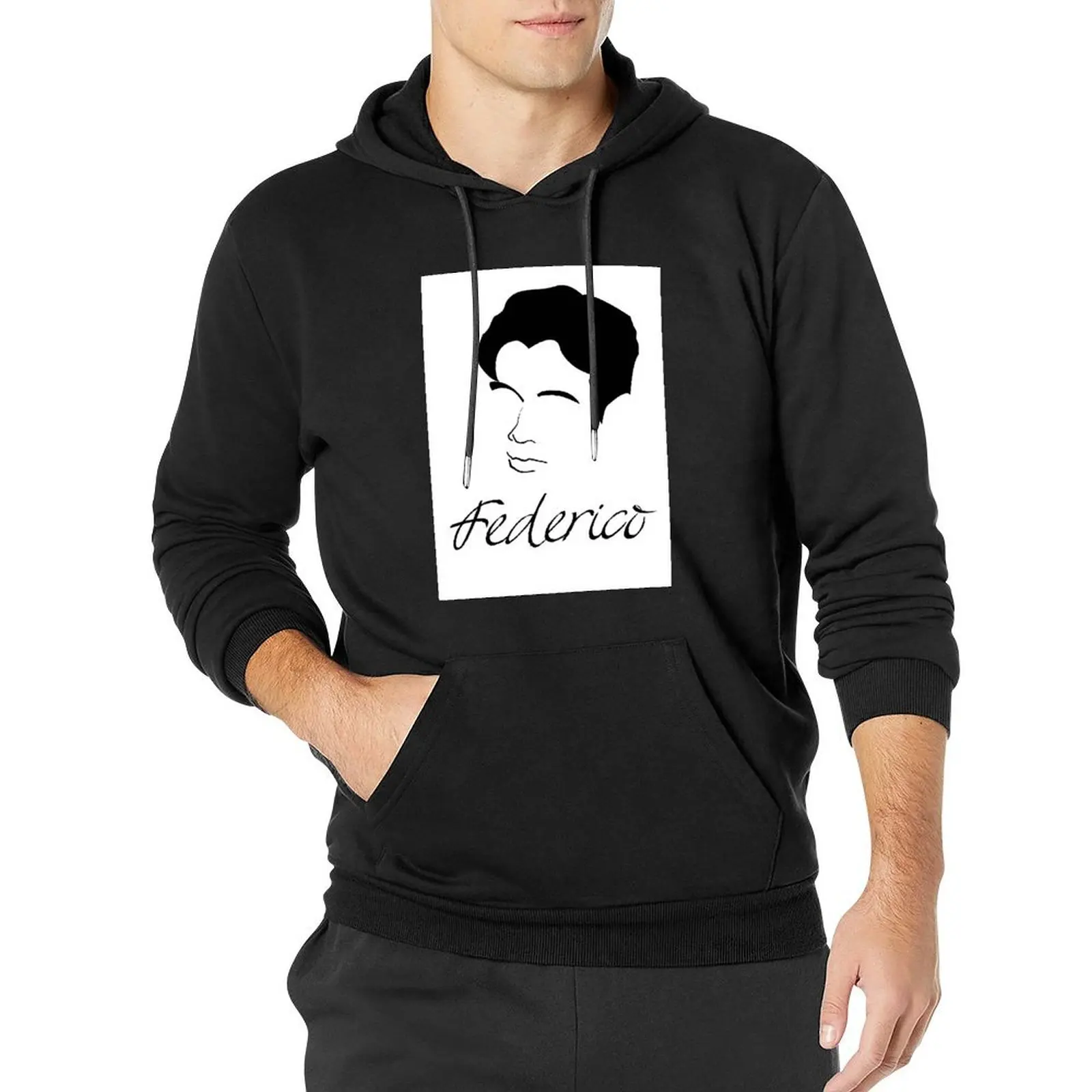 Federico García Lorca Pullover Hoodie men's winter sweater japanese hoodie