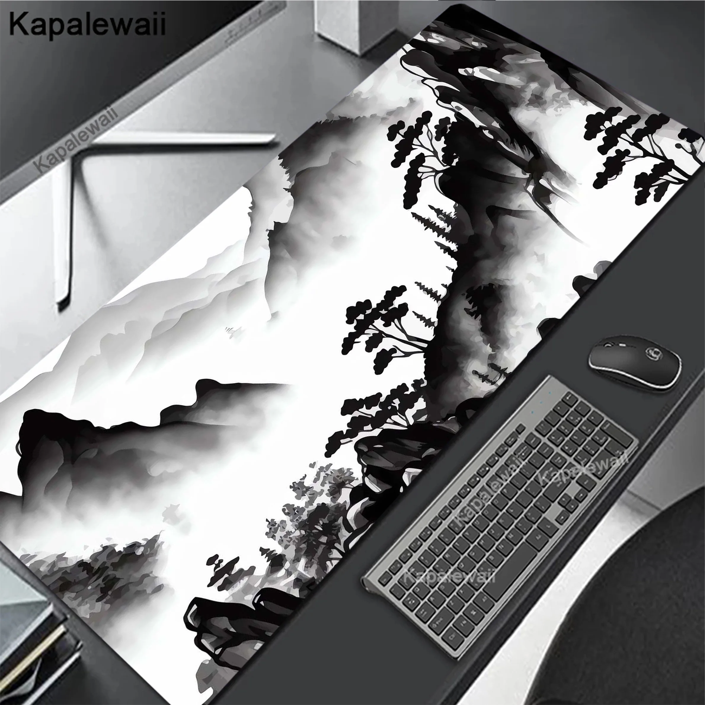 Mountain Serenity Japan Art Pc Gamer Mouse Pad Gaming Mousepad XXL 900x400mm Large Rubber Desk Mat Keyboard Pads Speed Mouse Mat