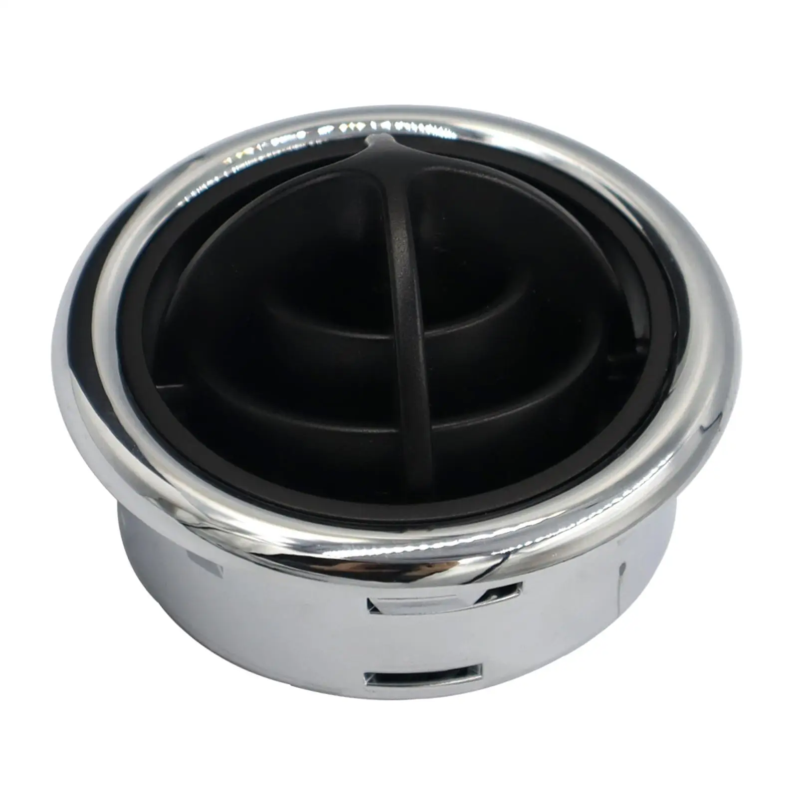 Round Air Conditioner Vent Outlet Louvered Deflector for RV Bus Yacht ATV Motorhomes Coach Black ABS Universal Replacement