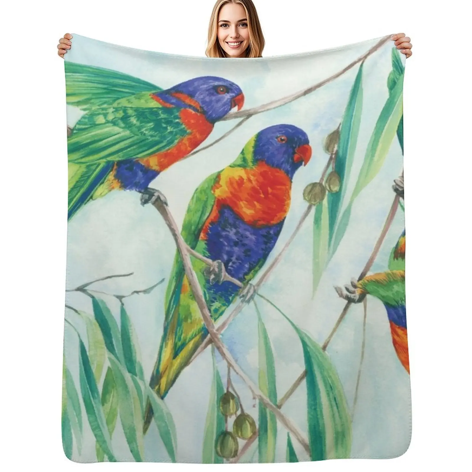 

Rainbow Lorikeets Throw Blanket Personalized Gift Extra Large Throw Summer Beddings Blankets For Sofas Blankets
