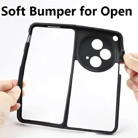 Soft Hinge Cover For Oneplus Open Case Transparent Back Silicone Frosted Hard OPPO Find N3 Cases