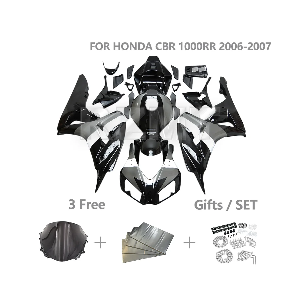 

Fairings Kit FOR HONDA CBR1000RR 2006 2007 CBR 1000RR Customized Motorcycle Fairing Kit ABS Injection Body Parts Set H1007-124a