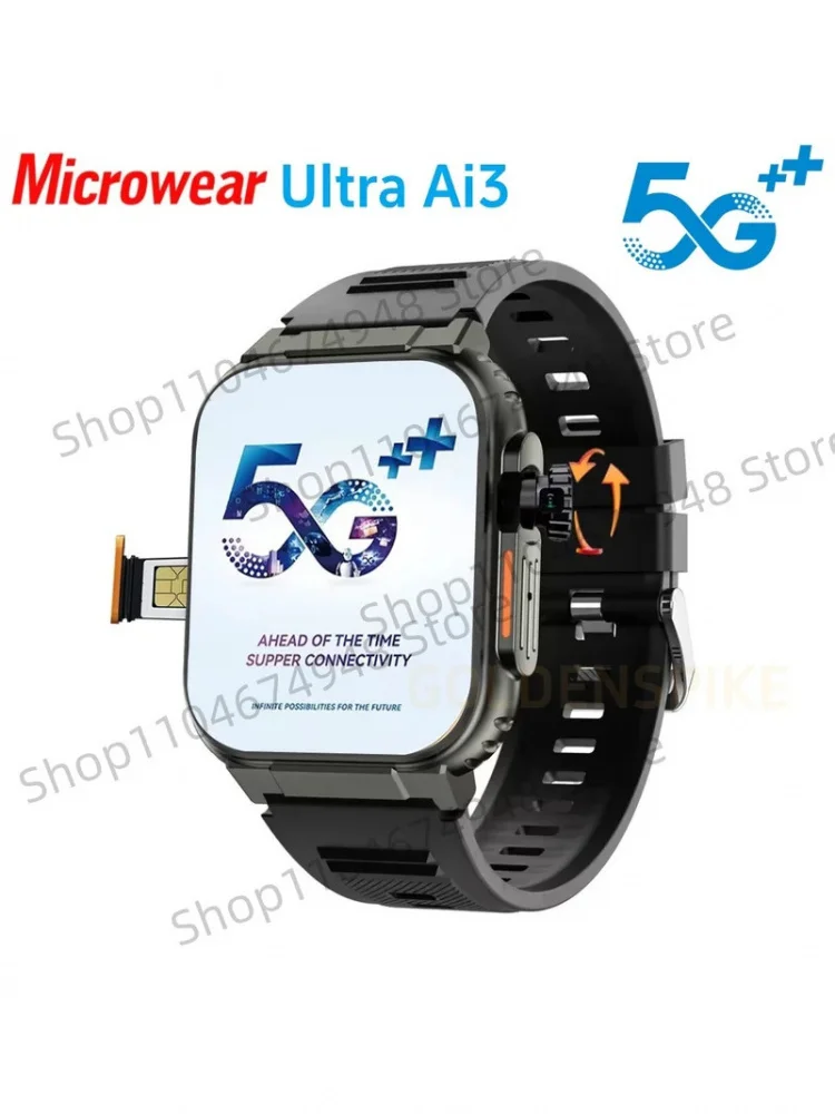 Microwear S10 Ultra Ai3 Smartwatch Android 4G 5G LTE Smart Horloge Met Roterende Camera NFC Kompas Gezichtsherkenning Global Call - afbeelding 2