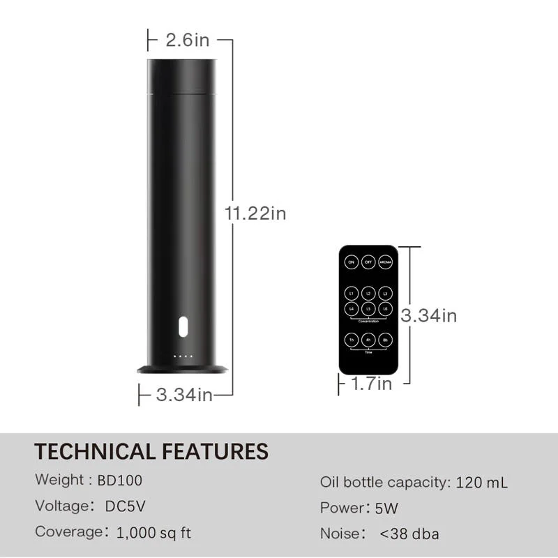 Tuya Wifi APP Smart Aromatherapy Machine Timed Automatic Waterless Aroma Essential Oil Diffusers