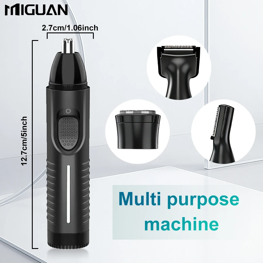 4-in-1 Multifunctional Electric Shaver Set: USB Rechargeable Nose Hair Trimmer, Beard Trimmer, Eyebrow Trimmer and Sideburns Tri