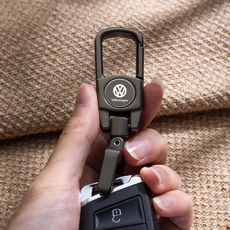 Car Key Chain Luxury Genuine Leather Keychain Pure Color Key Ring Accessories for VW Volkswagen Golf Polo Passat Touran Jetta