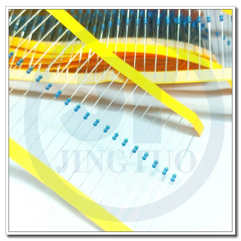 1000 sztuk 1/8W rezystor z folii metalowej 1/6W 100/150/180/200/220/240/270/300/330/360/390/430/470/510/560/620/680/750/820K 910R Ohm
