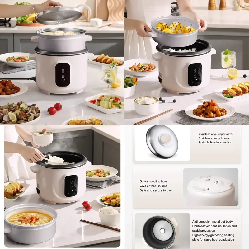 for  High quality Intelligent Multi functional Rice Cooker 5L Stainless Steel Non stick Inner Pot Measuring Cup Moving Pot