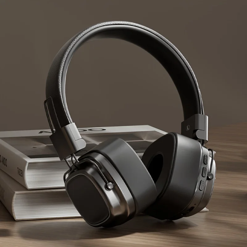 Retro-Style Over-Ear Bluetooth Headphones, HD Stereo Sound Over Ear Headphones with Built-in Microphones, Deep Bass 20 Hours Pla