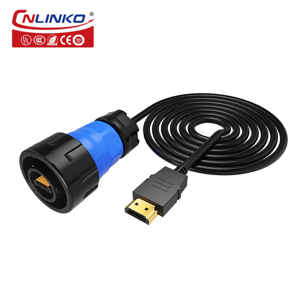 CNLINKO M24 HDMI 2.0 Gold Plated Cable Connector HDMI-compatible to HDMI Digital Adapter 3840*2160 HD for TV Computer Projector