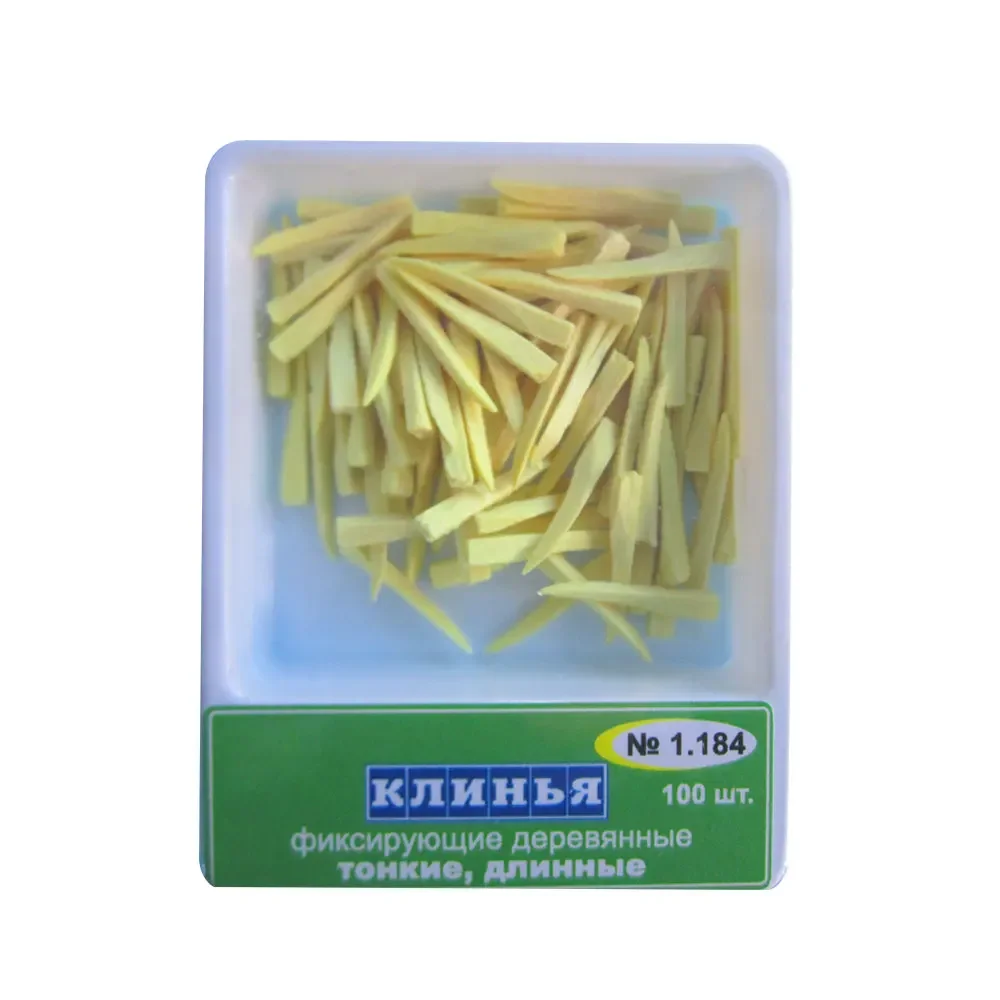 100pc Dental Wooden Wedges 1.181 1.182 1.183 1.184 Interdental Contoured Dental Wedges Nonexpansion With Water Russia Imported