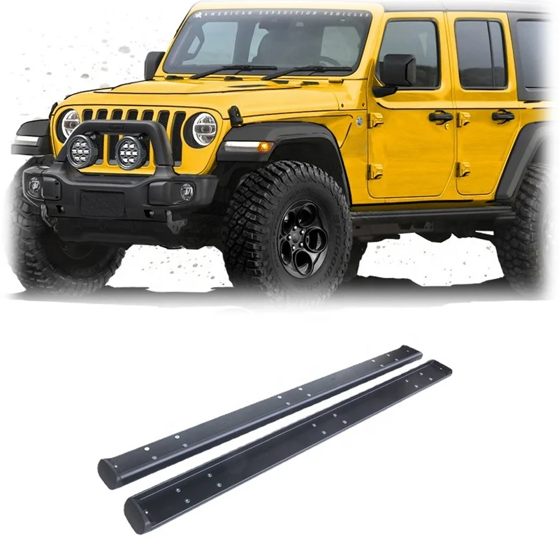 Spedking Hot Sales Black Powder-Coated Aluminum 2/4 Door Side Step For Jeep Wrangler JL 2018+ Side Step