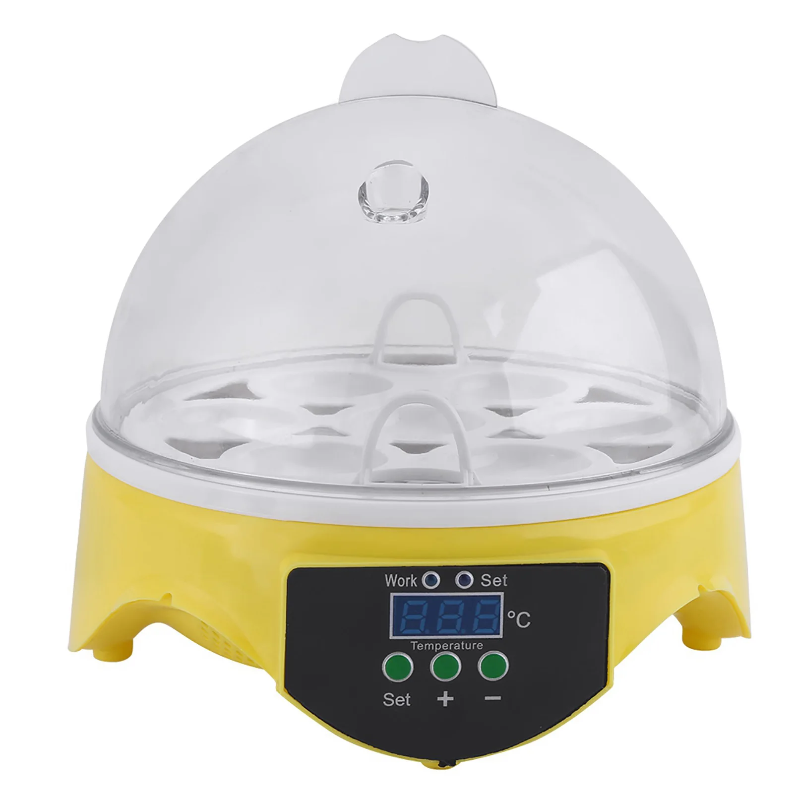 7 Eggs Digital Clear Manual Turning Incubator Hatcher Temperature Control Duck Bird Manual Turning Incubator