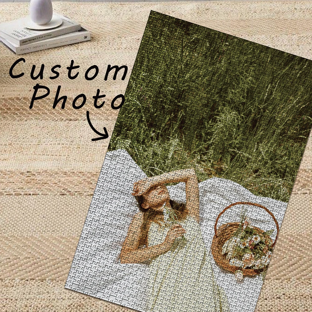 35/300/500/1070pcs Personalized Custom Photo Puzzle Selfie Photo Puzzle Box From Memory Photo Gift