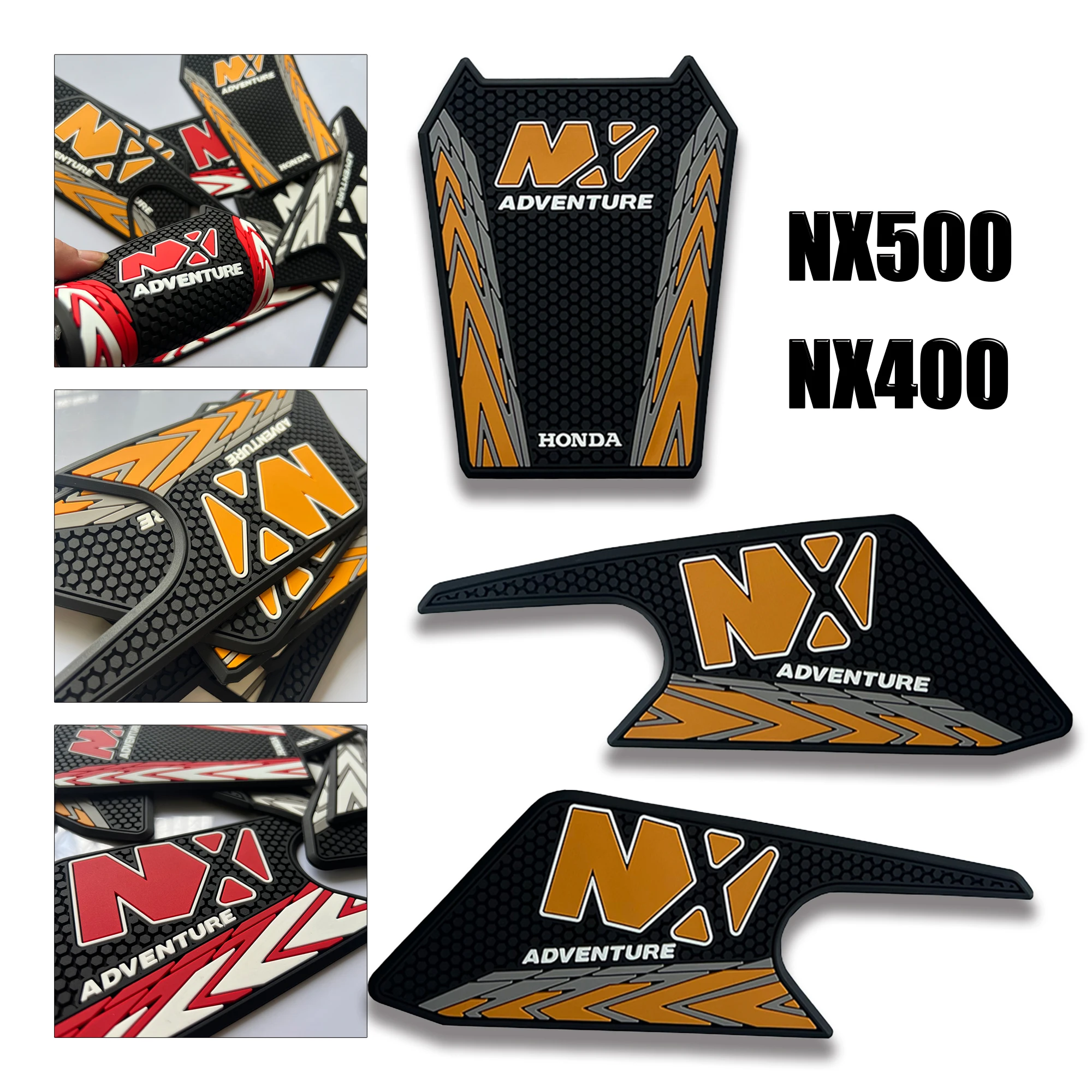 FIT Honda NX400 NX500 2023 2024- non-slip stickers  fuel tank protective stickers 3D rubber decorative protective pad