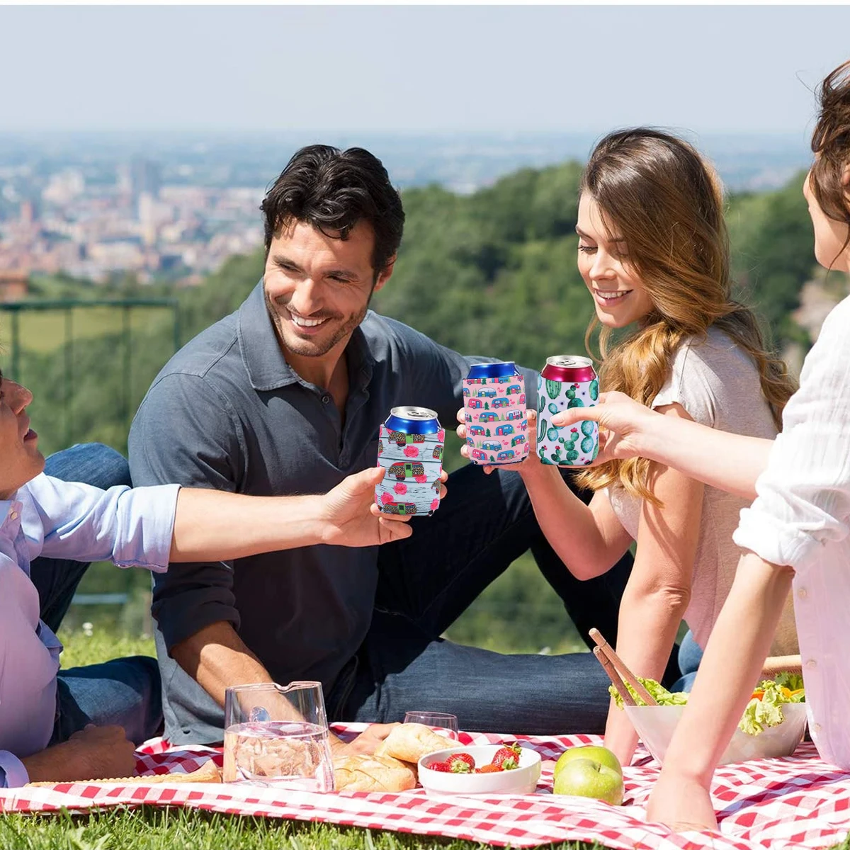 

3pcs 330Ml Neoprene Can Sleeves Insulated Bottle Covers For Beer Cans Water Bottles Coffee Cups Portable Cooler Kitchen Bar