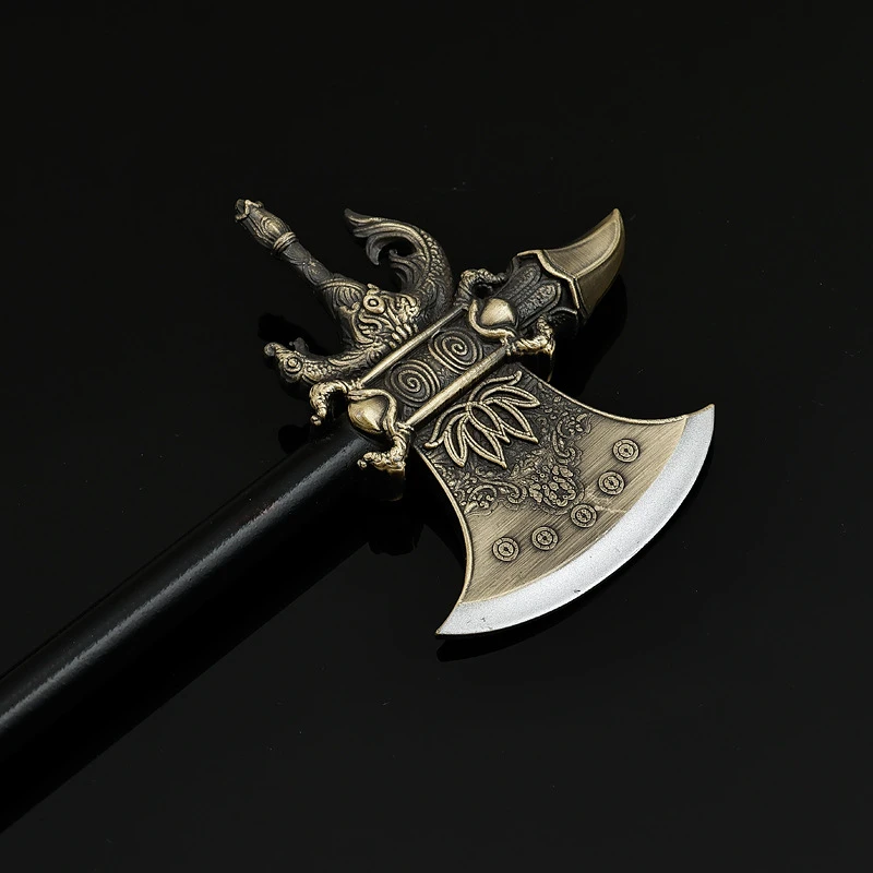 18cm/7.08in Black Myth: WuKong Yang Jian Kaishan Axe Game Peripherals Metal Toy Swords Weapon Models Crafts Ornaments Boys Gifts