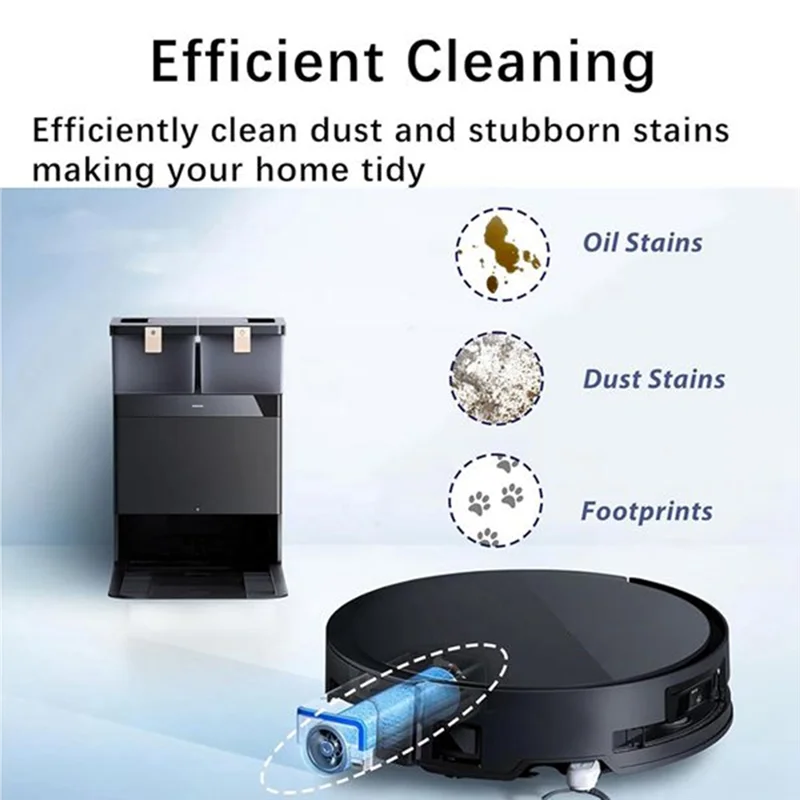 -ABJZ 2- шт. роликовая тряпка для Ecovacs X8 Pro Omni, аксессуары для подметальных машин, необходимые вакуумные аксессуары, сверхпрочные аксессуары