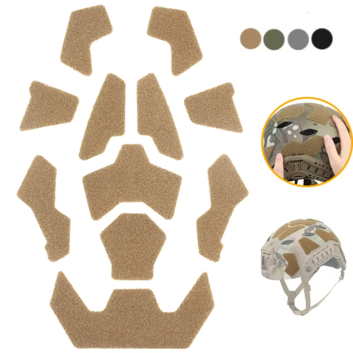 Tactical 11Pcs/set Tactical Helmet Magic Sticker FAST Airso*t Helmet Padding Stickers Universal Tape Helmet Hunting Accessories