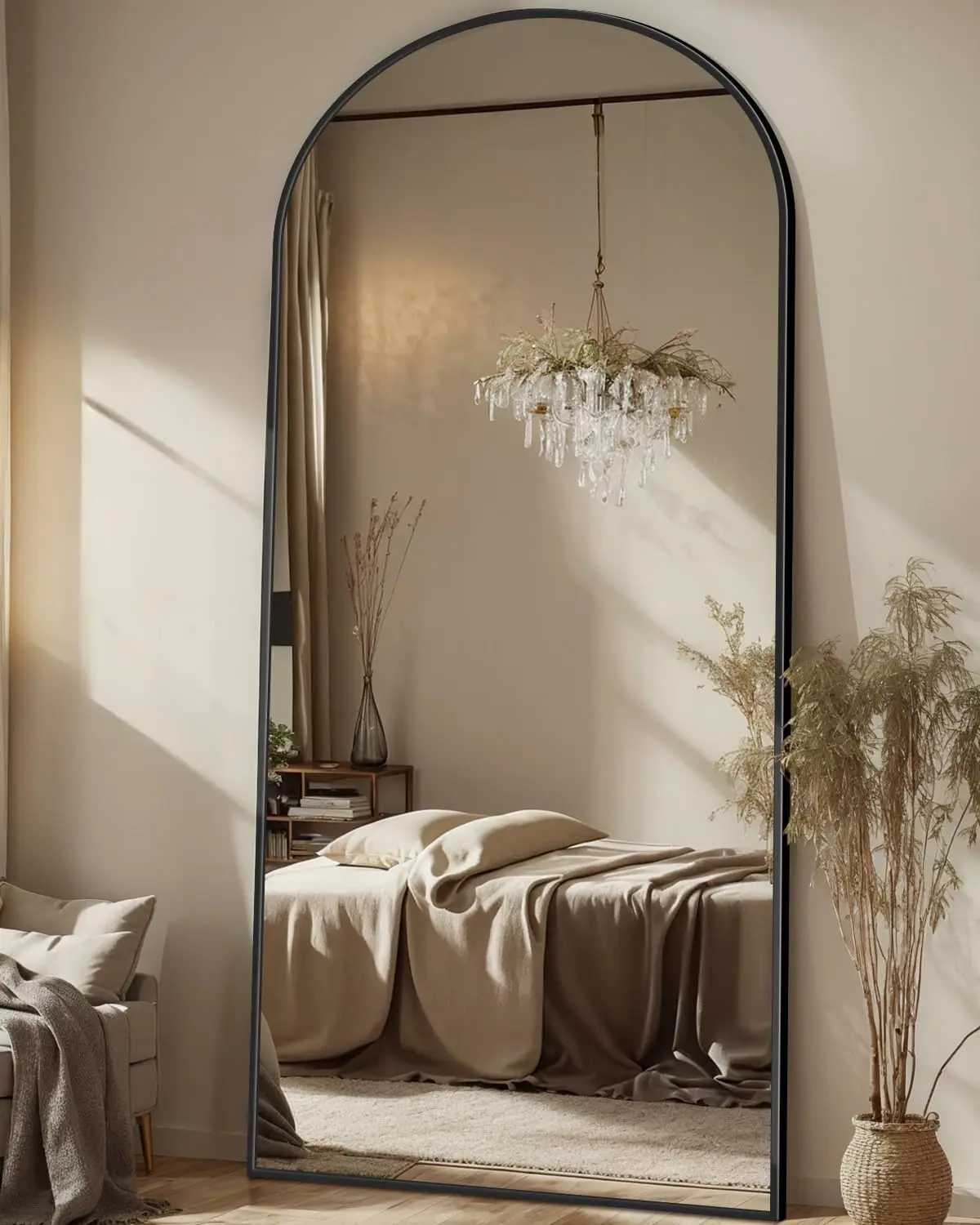 Antok Full Length Mirror, 71"x28" Floor Mirror, Oversized Floor Standing Mirror Freestanding Full Body Mirror with Stand for Bed