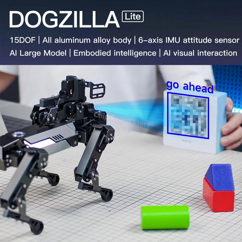 

DOGZILLA-Lite Quadruped Bionic Robot Dog AI Vision Large Model Intelligent Programming Electronic Kit for Raspberry Pi Yahboom
