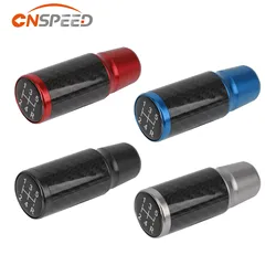 5/6 Speed Real Carbon Car Gear Shift Knob Aluminium Universal M8 M10 M12 For Manual Transmission Gear Level Knob Shift Lever