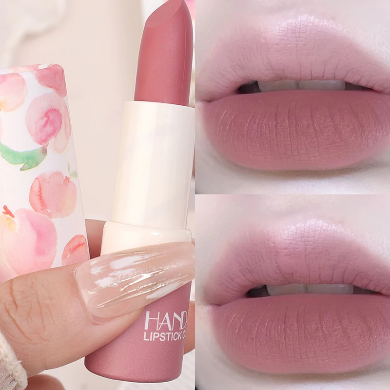 8 Kleuren Fluweel Matte Nude Lippenstift Anti-Drogende Hydratatie Hydraterende Lip Tint Waterdichte Non-Stick Cup Lipglazuur Mollige Sexy Lip