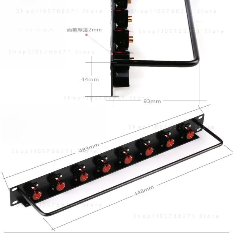 For 1U cabinet panel 12 bit audio & video/audio/1U cabinet 3 core, socket