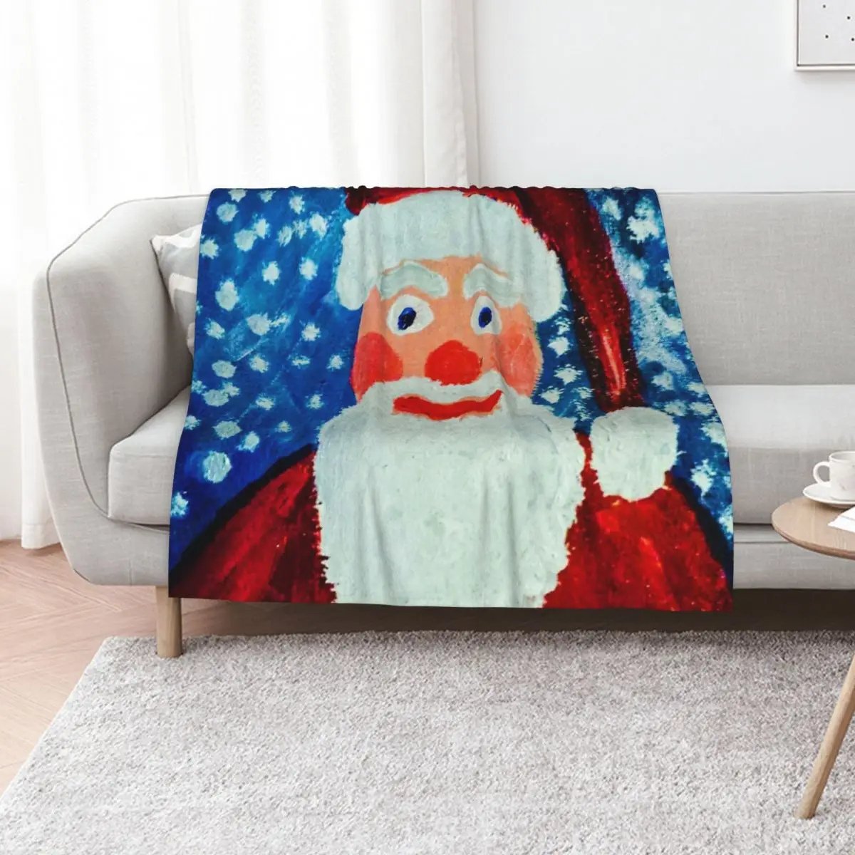 

Jolly Old Saint Nick Throw Blanket Thin Decoratives Summer Extra Large Throw Blankets