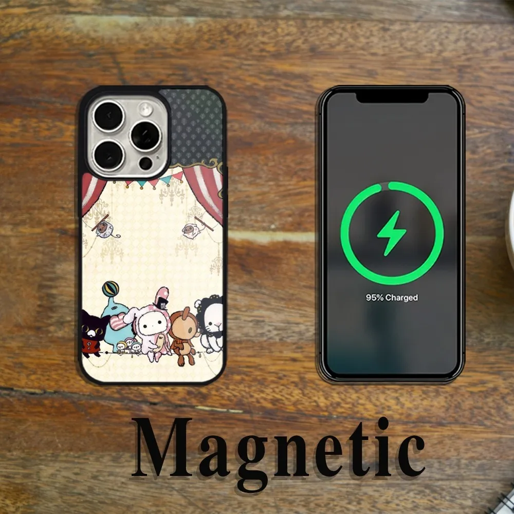 S-Sentimental Cute C-Circus Cartoon Phone Case Magsafe Magnetic For iPhone 11 12 13 14 15 Pro Max Plus Wireless Charging