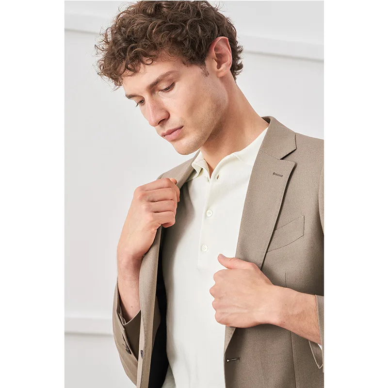 Terno casual de encaixe masculino, adequado para a primavera e outono