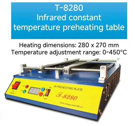 T8280 Carbon Preheating Plate SMT Preheating PCB 1600W 220V/110V New T-8280 SMD Component Preheater
