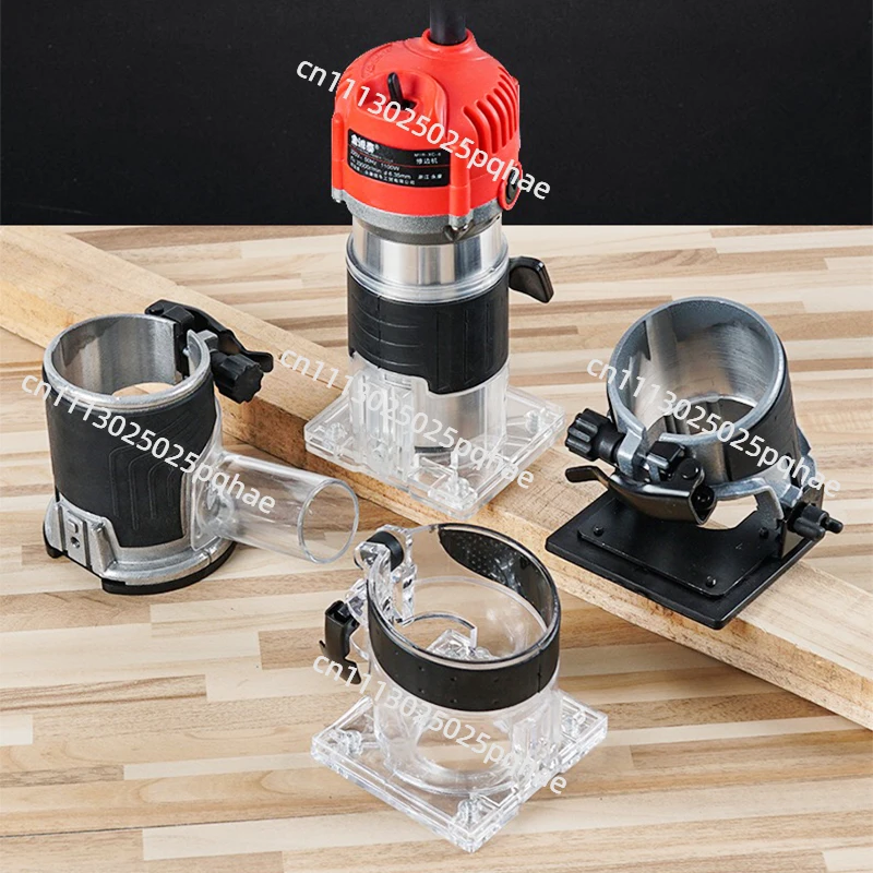 Aluminum Alloy Bevel & Flat Protective Cover, Dust Collection Hole Design for Woodworking Edge Trimming Machine
