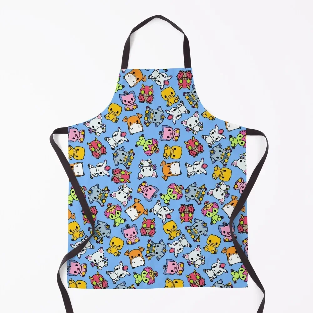 

Digital Chibi Apron For Kitchen Women New year's Apron