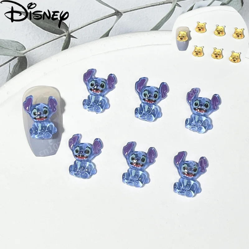 Disney Stitch Nail Patch Angel Girls Diy Nail Decoration Wholesale Cute Series Anime Cartoon Resin Accessories Christmas Gift