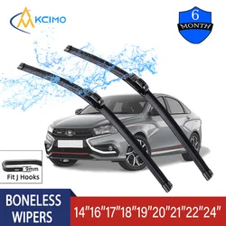 1Pc Car Wiper Blades Universal U-type Soft Rubber Boneless Wiper HD Reduce Noise Automotive Wiper 14