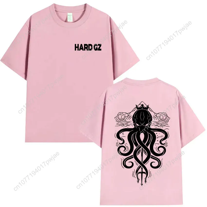 HARD GZ Cartoon Manga 2025 Merch Tee Shirt Heren Hip Hop Hoge Kwaliteit Korte Mouw T-shirts Tij Oversized T-shirt Top streetwear