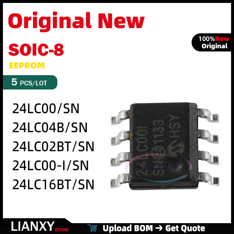5Pcs SOIC-8 24LC00/…