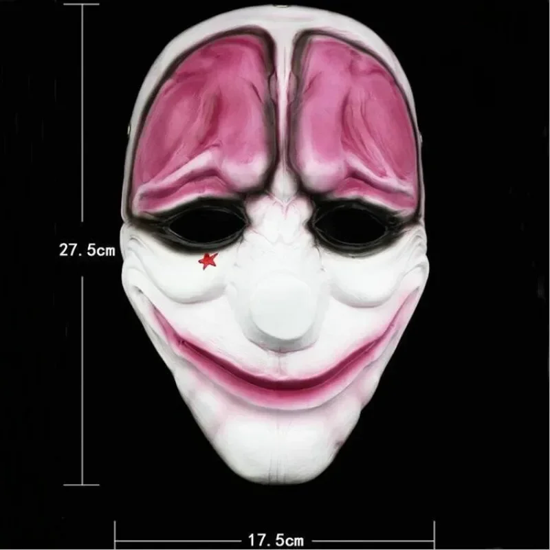 Steam Game Pay Day 2, маска из ПВХ, страшный клоун Даллас, волк, граффити, шлем, Хэллоуин, маскарадный костюм для вечеринки, реквизит, розыгрыш MN3