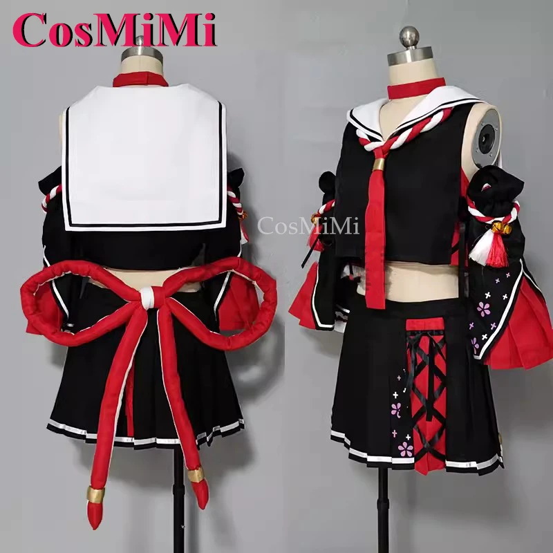 CosMiMi Anime Vtuber Hololive Ookami Mio Cosplay Kostüm Süße Nifty Schöne Tägliche Uniform Karneval Party Rolle Spielen Kleidung Neue